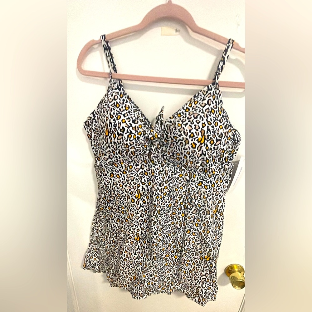 MEETCURVE Leopard Printed swimdress 2Xl